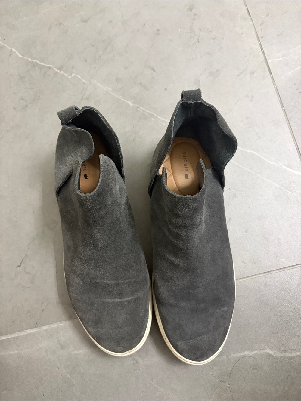 Birdies Women’s Dark Gray Suede Chukka Boots